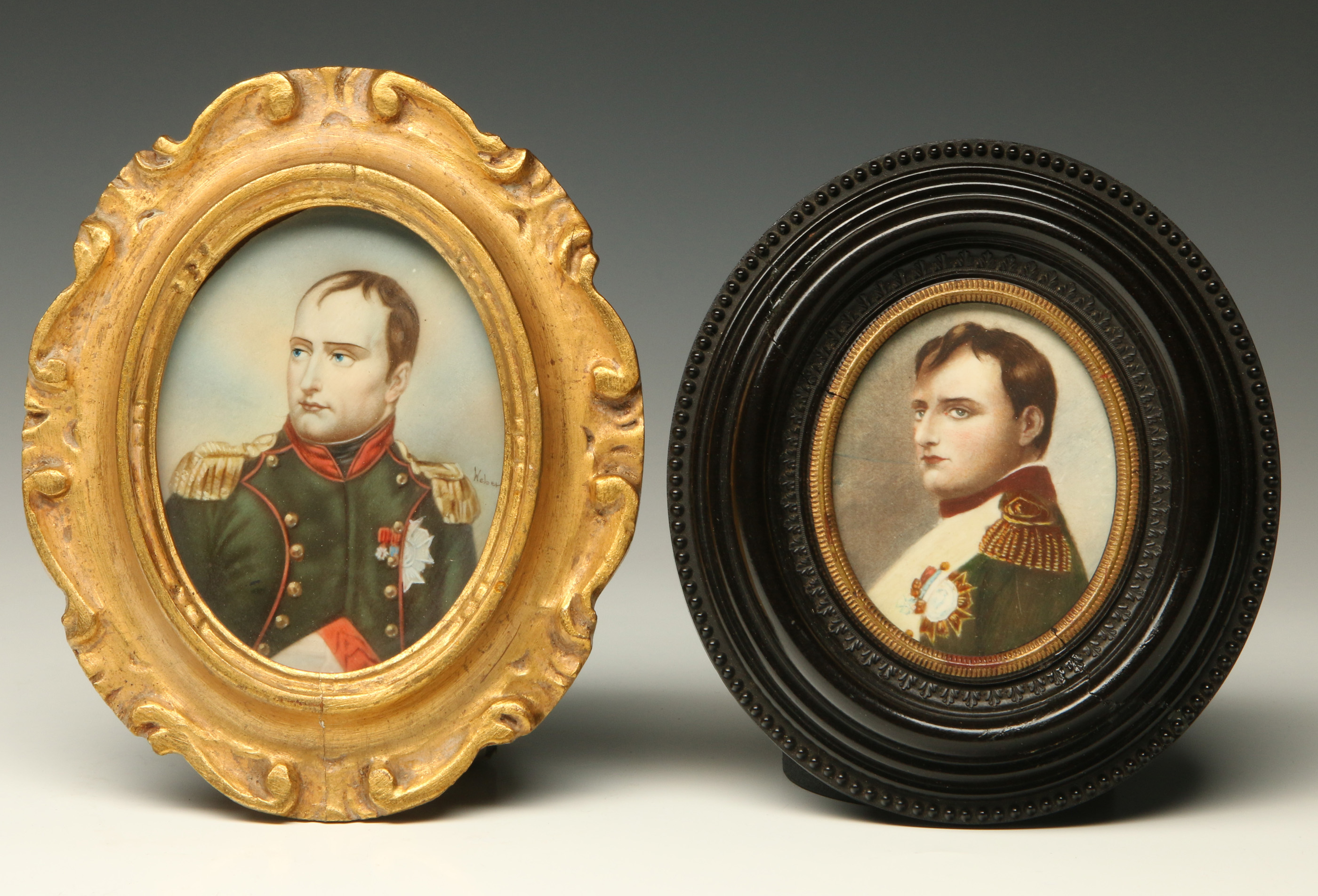 TWO C. 1900 MINIATURE PORTRAITS OF NAPOLEON