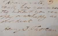 Thoreau signature