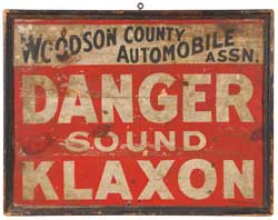 Klaxon sign