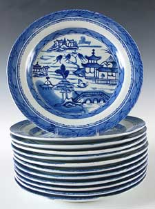 Blue dishes